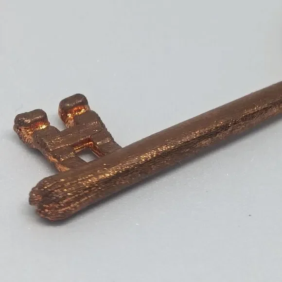 Handmade Shark Tooth Copper Key Necklace - Picture 5 of 7